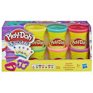 Play-Doh Sparkle Ciastolina z Brokatem 6 tub A5417